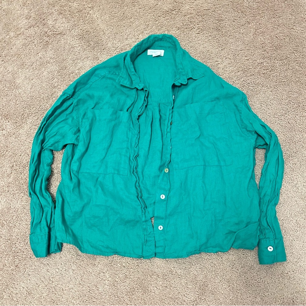 LIKE NEW Cynthia Rowley Linen Blouse Top